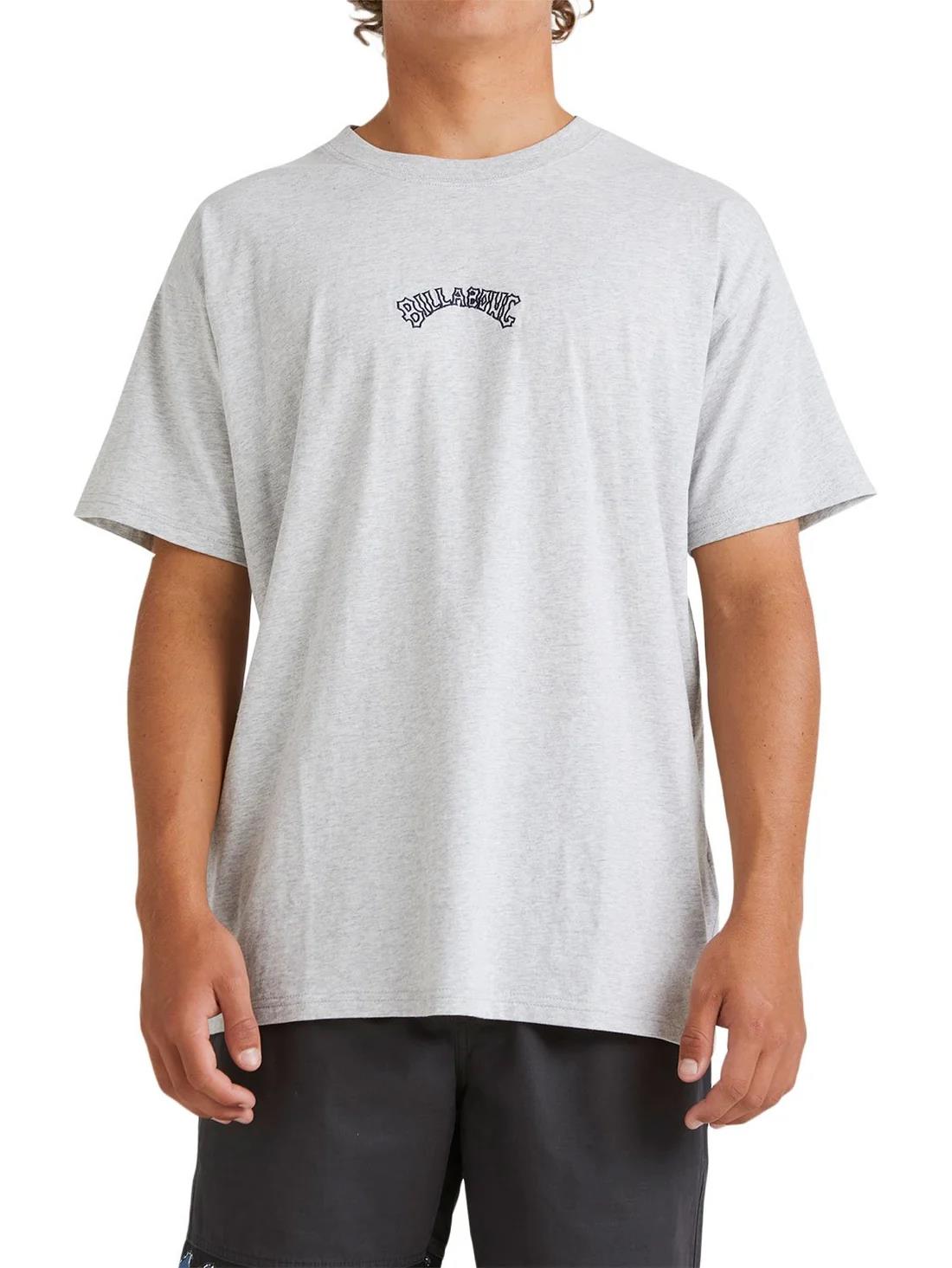 Billabong Mens Smitty Short Sleeve Tee Light Grey Heather