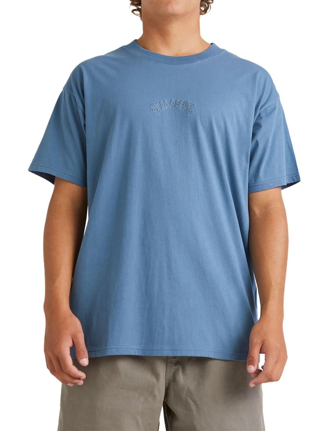 Billabong Mens Smitty Short Sleeve Tee Smoke Blue