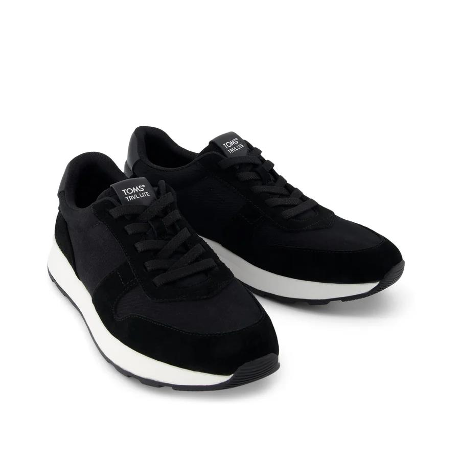 Toms Mens Travel Lite Retro Sneaker Black