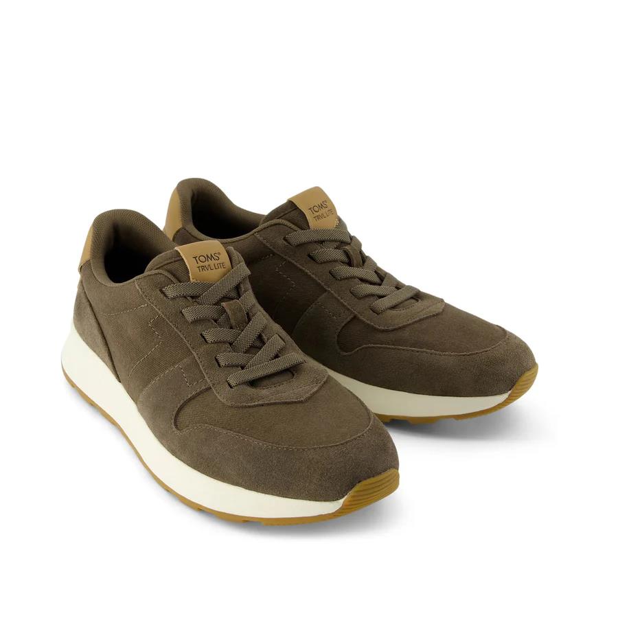 Toms Mens Travel Lite Retro Sneaker Canteen Olive