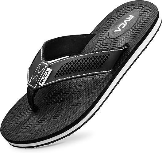 Rvca Mens Perforated Tbar Sandal Black