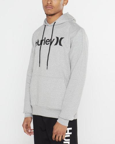 Hurley Mens One And Only Pull Over Hoody Heather Grey