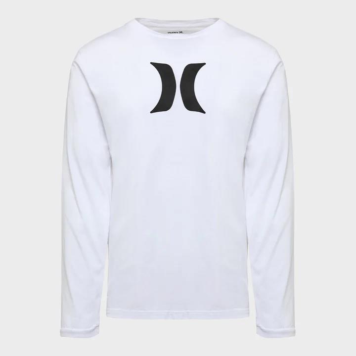 Hurley Mens Icon Long Sleeve Tee White