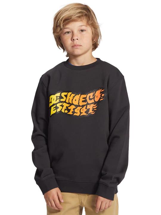 Dc Boys Firestorm Crew Sweater Black