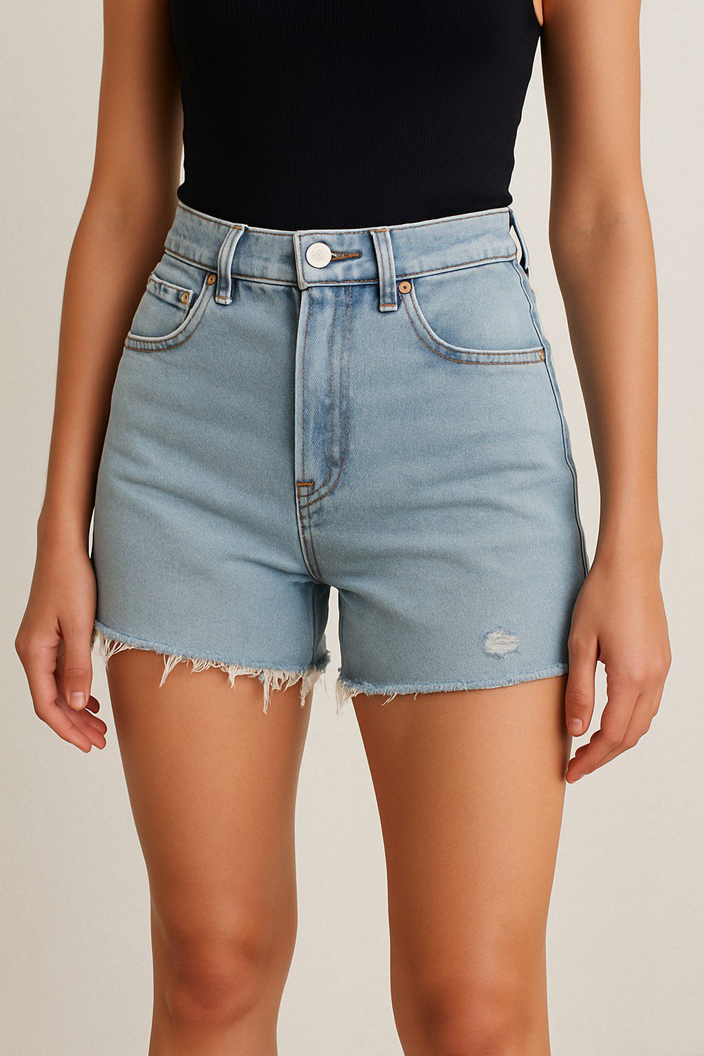 Levis Womens High Rise Shorts Stone