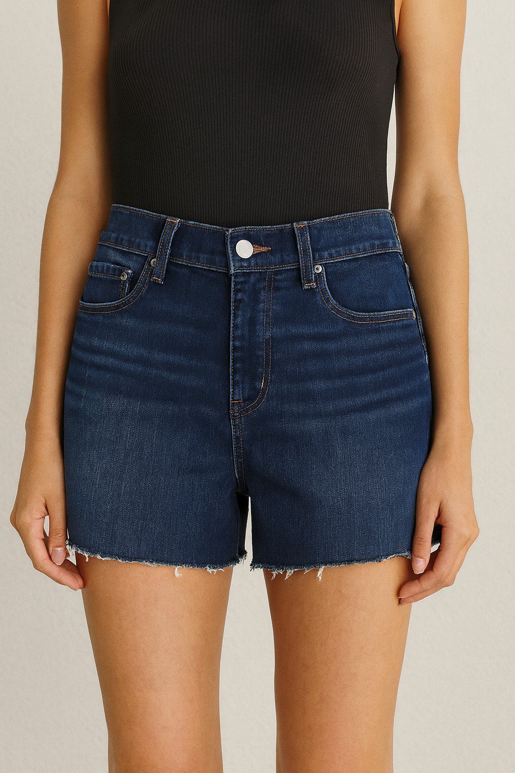 Levis Womens Mid Rise Zalapis Shorts Blue