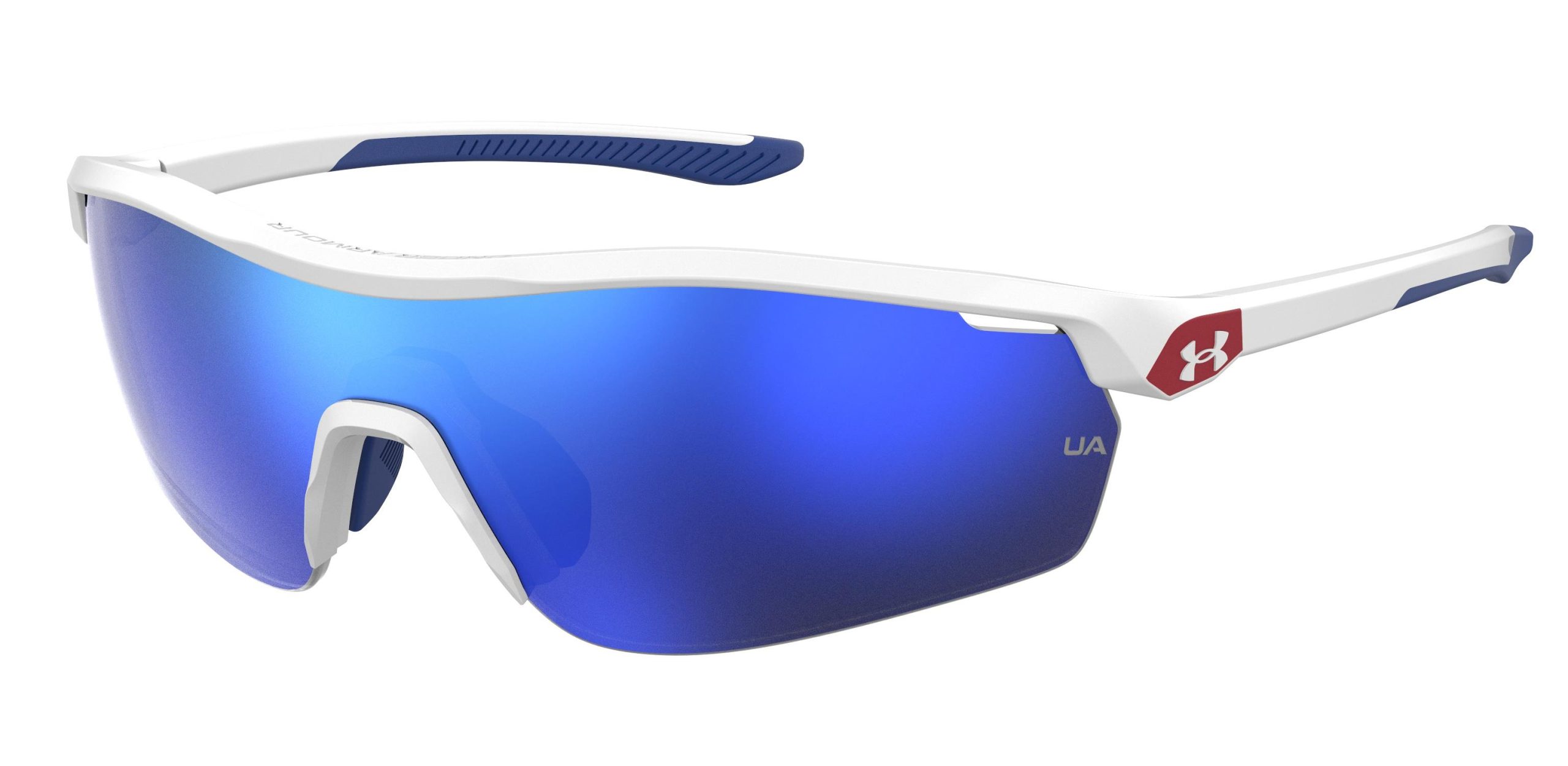 Under Armour Boys Wrap Around Sunglass White Blue