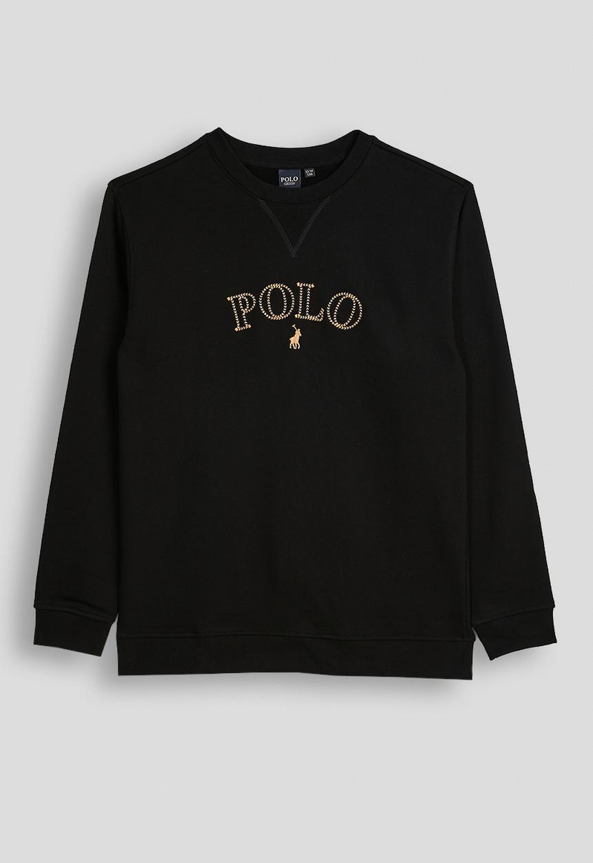 Polo Girls Hannah Embroid Sweater Black