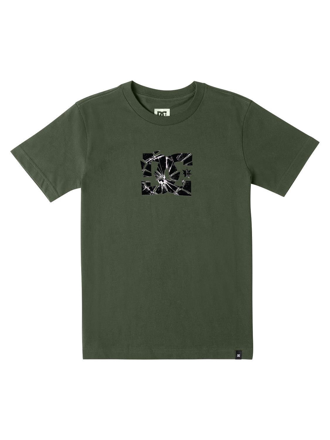 Dc Boys Crushed Glass Short Sleeve Tee Olive