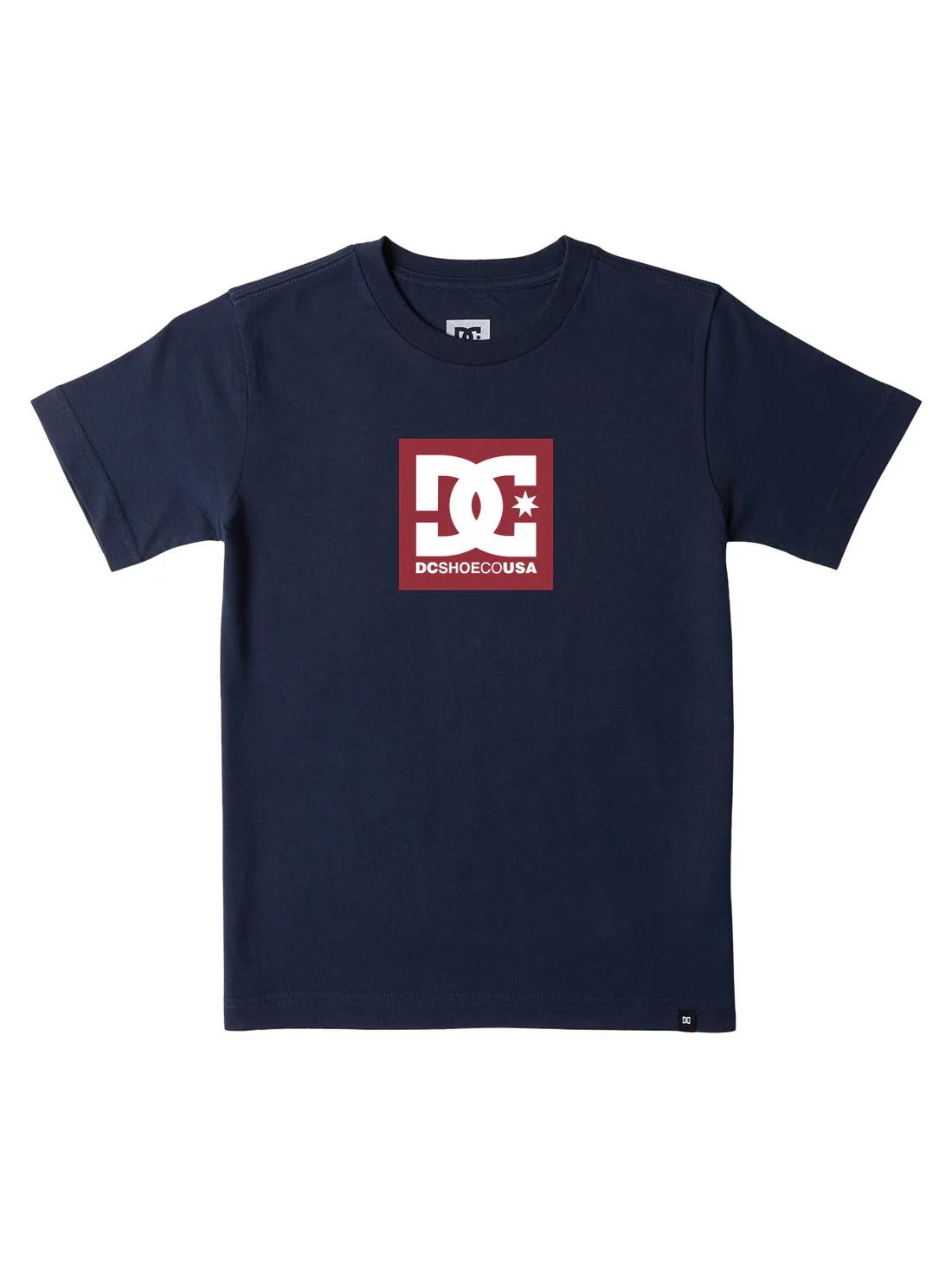 Dc Boys Square Star Short Sleeve Tee Navy Blazer