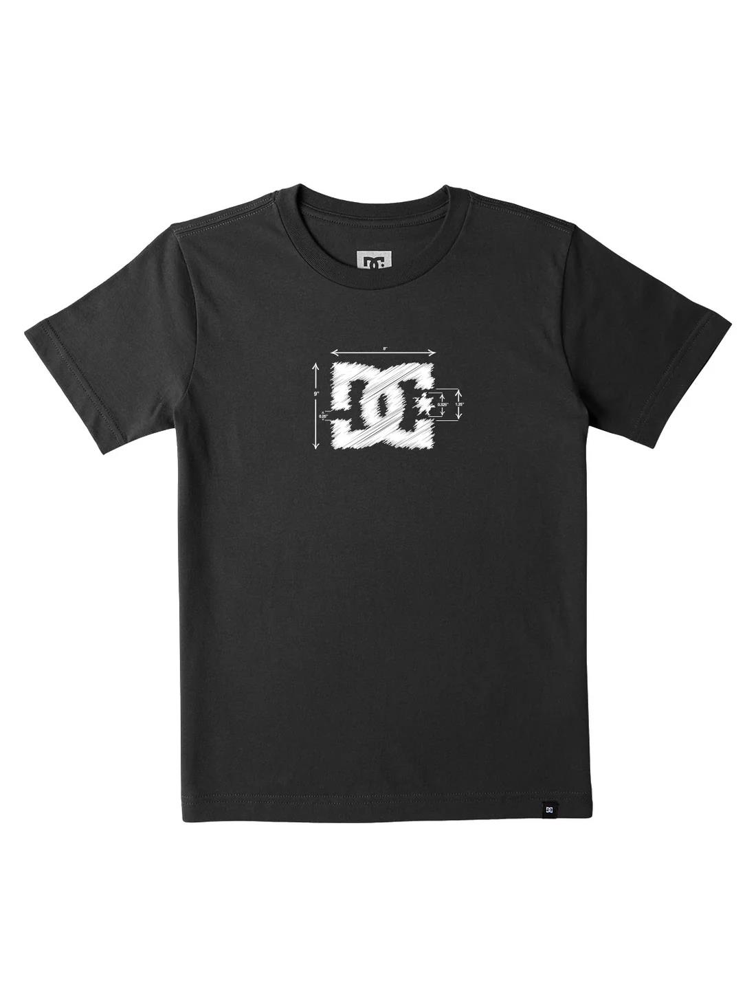 Dc Boys Blue Print Short Sleeve Tee Pirate Black