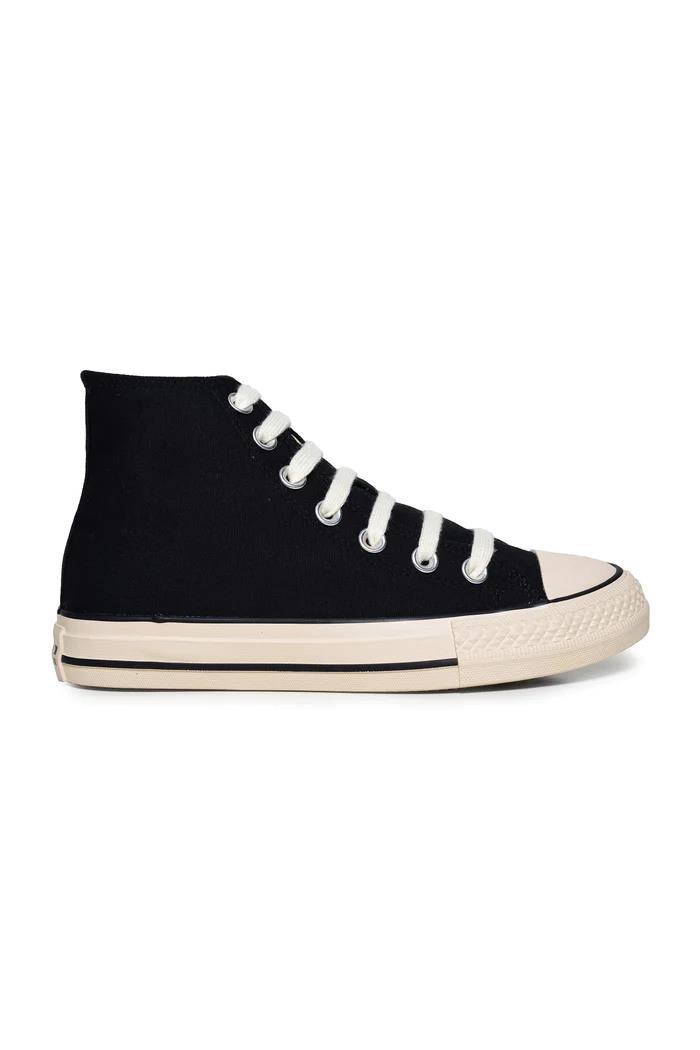 Soviet Unisex Viper 20 Vulcanised Hi Cut Sneaker Black