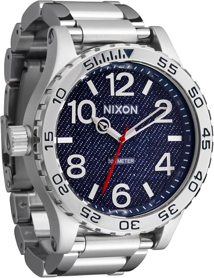 Nixon 51-30 Chrono Silver Denim