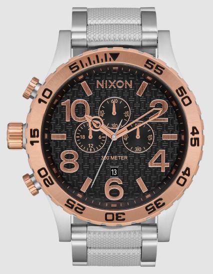 Nixon 51-30 Chrono Silver/ Rose Gold/ Black