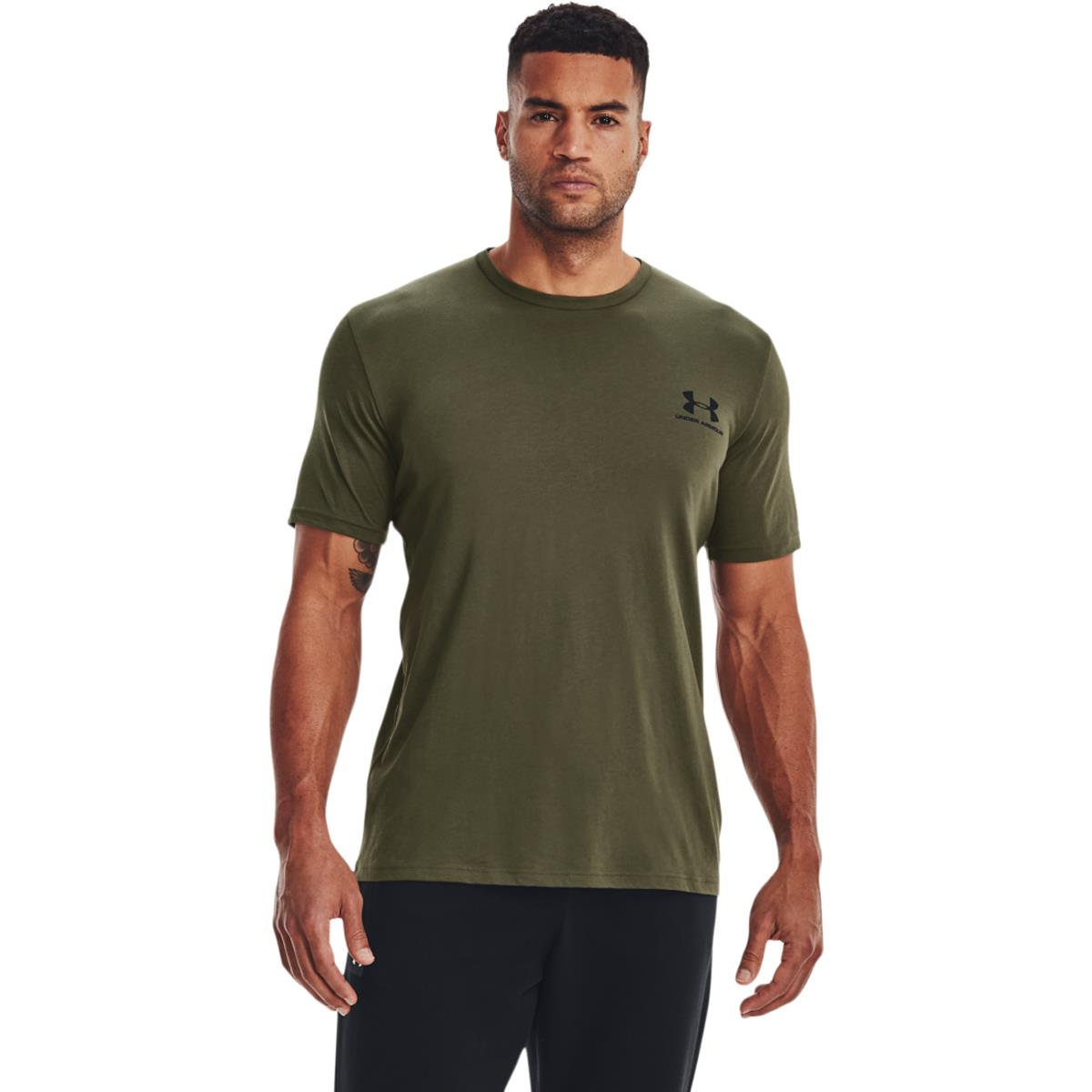 Under Armour Mens Sportstyle Left Chest Short Sleeve Tee 390 Olive