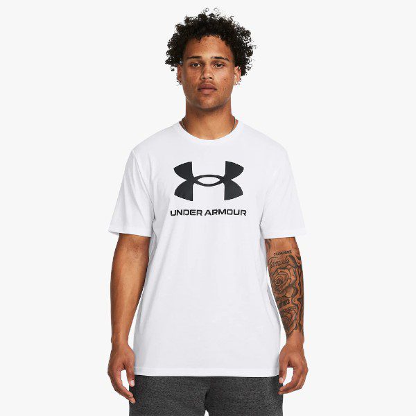 Under Armour Mens Sportstyle Logo Short Sleeve Tee 100 White