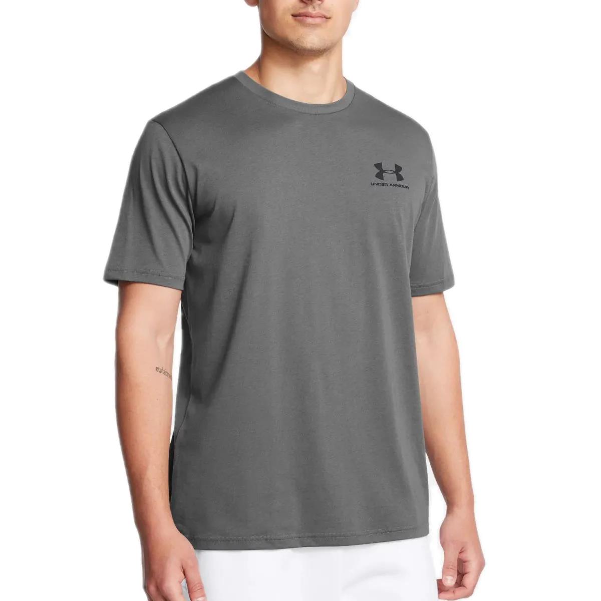 Under Armour Mens Sportstyle Left Chest Short Sleeve Tee 025 Grey