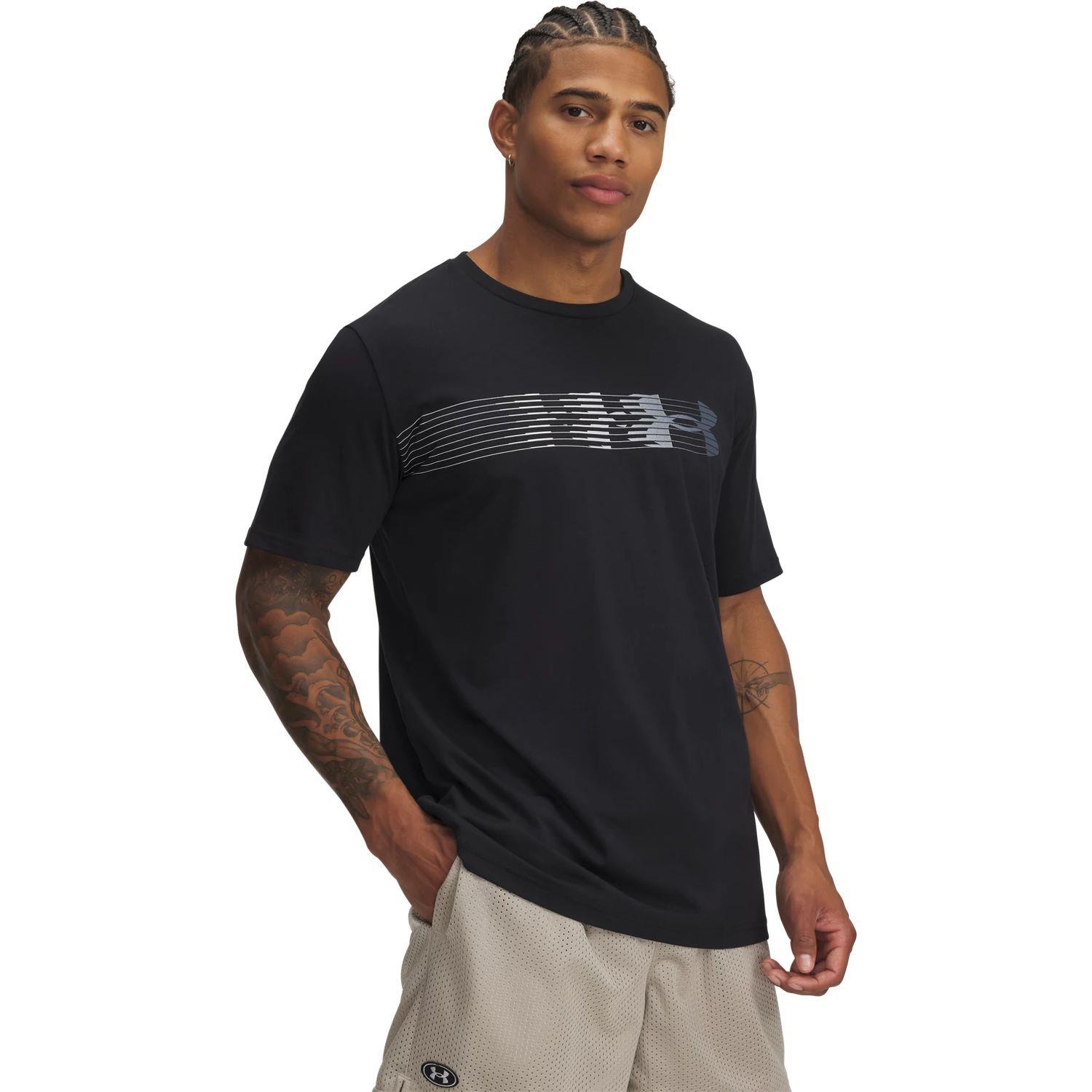 Under Armour Mens Fly In Logo Short Sleeve Tee Black