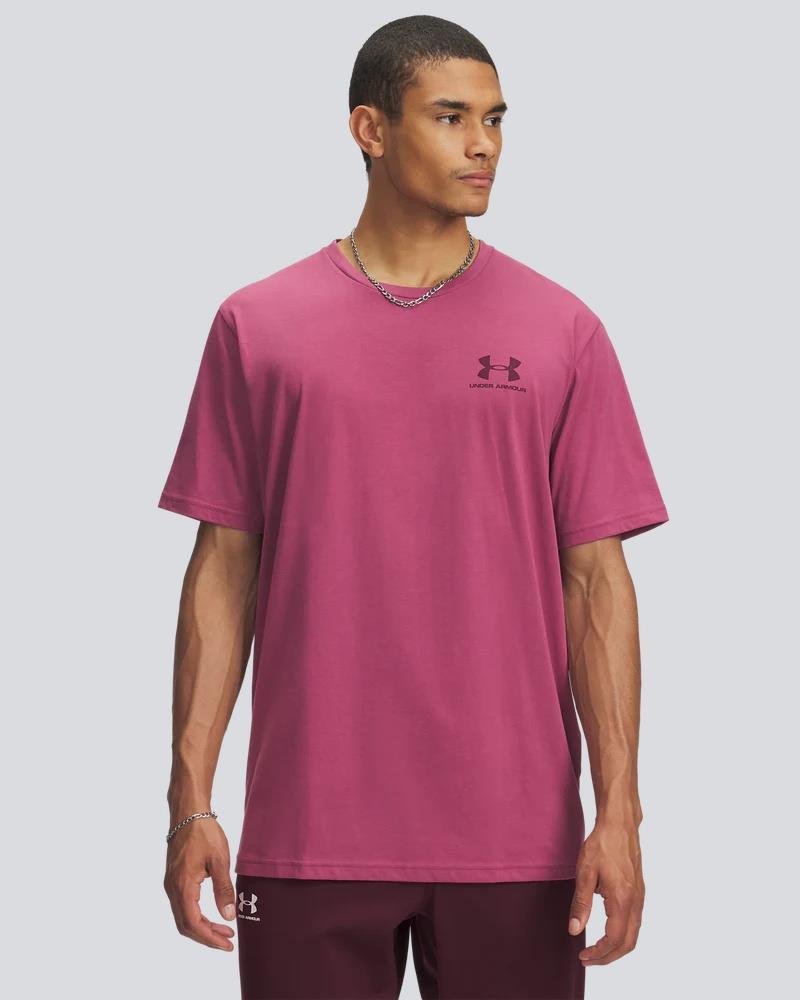 Under Armour Mens Sportstyle Left Chest Short Sleeve Tee 659 Pink
