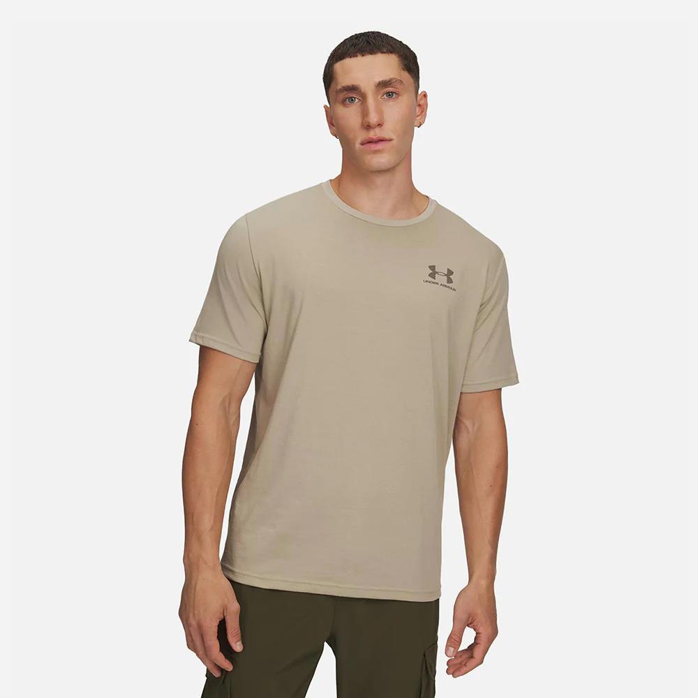 Under Armour Mens Sportstyle Left Chest Short Sleeve Tee 302 Khaki