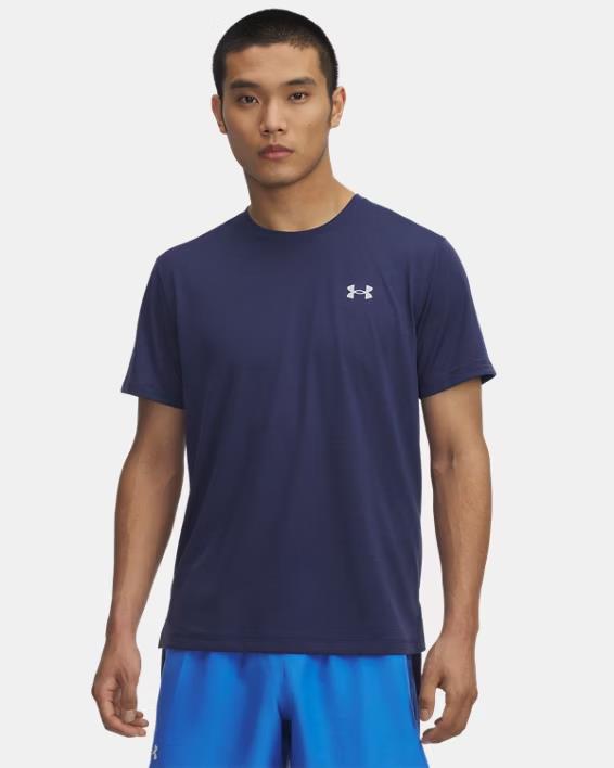 Under Armour Mens Launch Short Sleeve Tee Washed Navy