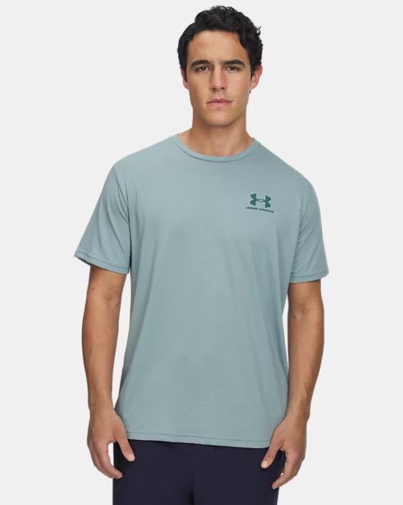 Under Armour Mens Sportstyle Left Chest Short Sleeve Tee 323 Jasper Blue