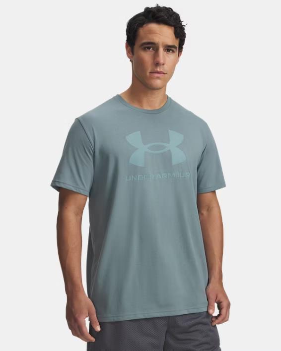 Under Armour Mens Sportstyle Logo Short Sleeve Tee 587 Jasper Blue