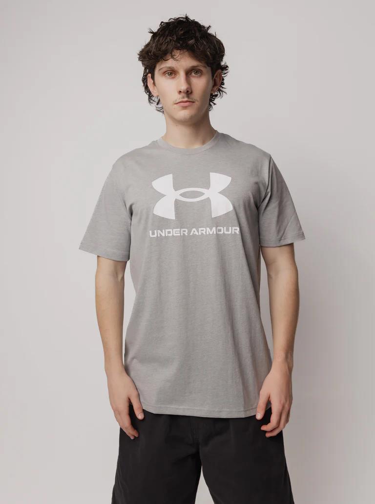 Under Armour Mens Sportstyle Logo Short Sleeve Tee 037 Steel Light Grey