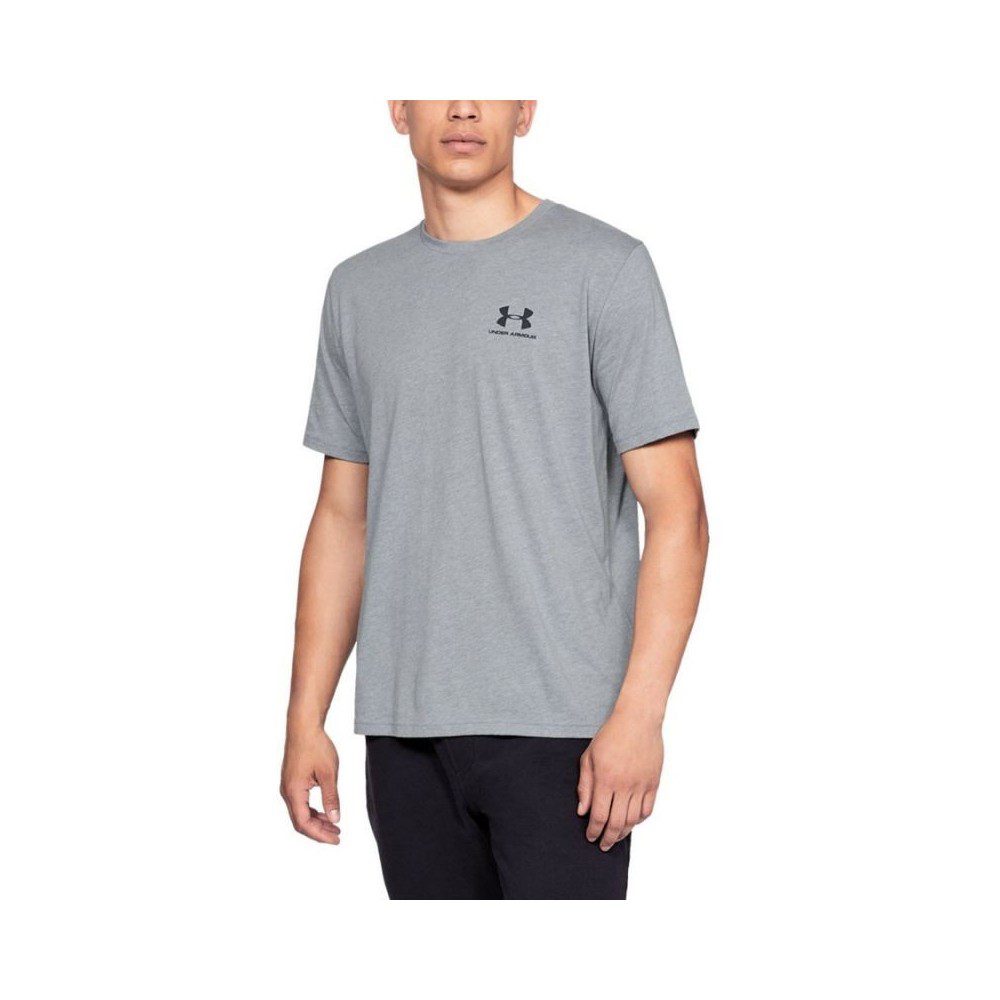 Under Armour Mens Sportstyle Left Chest Short Sleeve Tee Grey