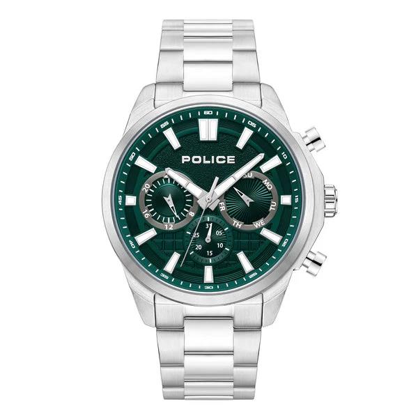 Police Mens Rangy Chrono Watch Silver