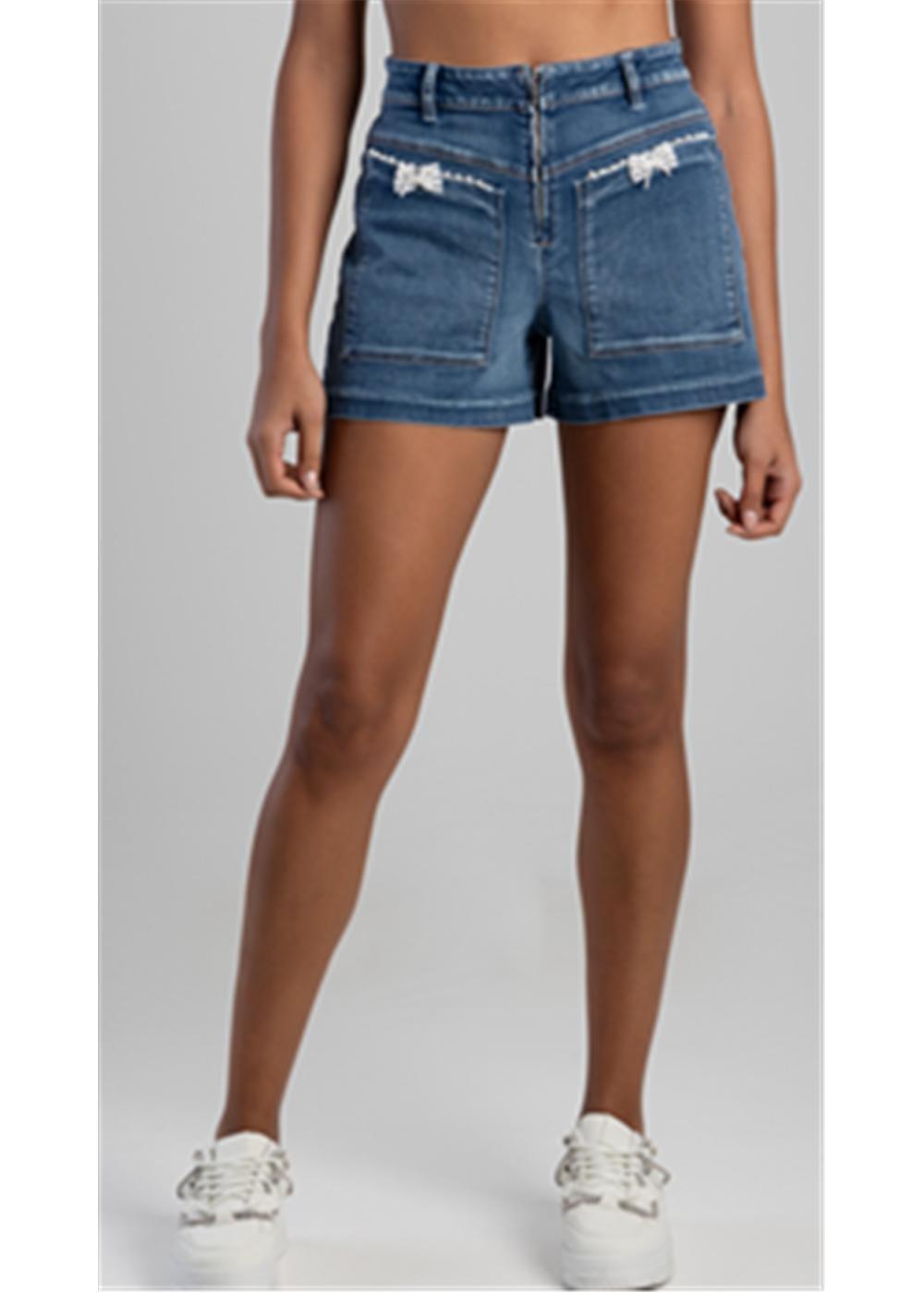 Sissy Boy Tahlia High Waisted Shorts Front Zip Pocket Medium Vintage