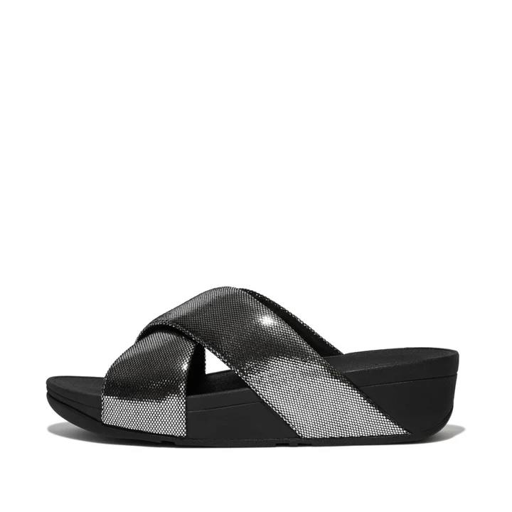 Fit Flop Womens Lutra Cross Slide All Black