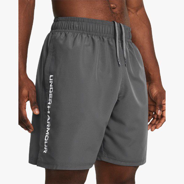 Under Armour Mens Woven Wordmark Shorts 025 Charcoal