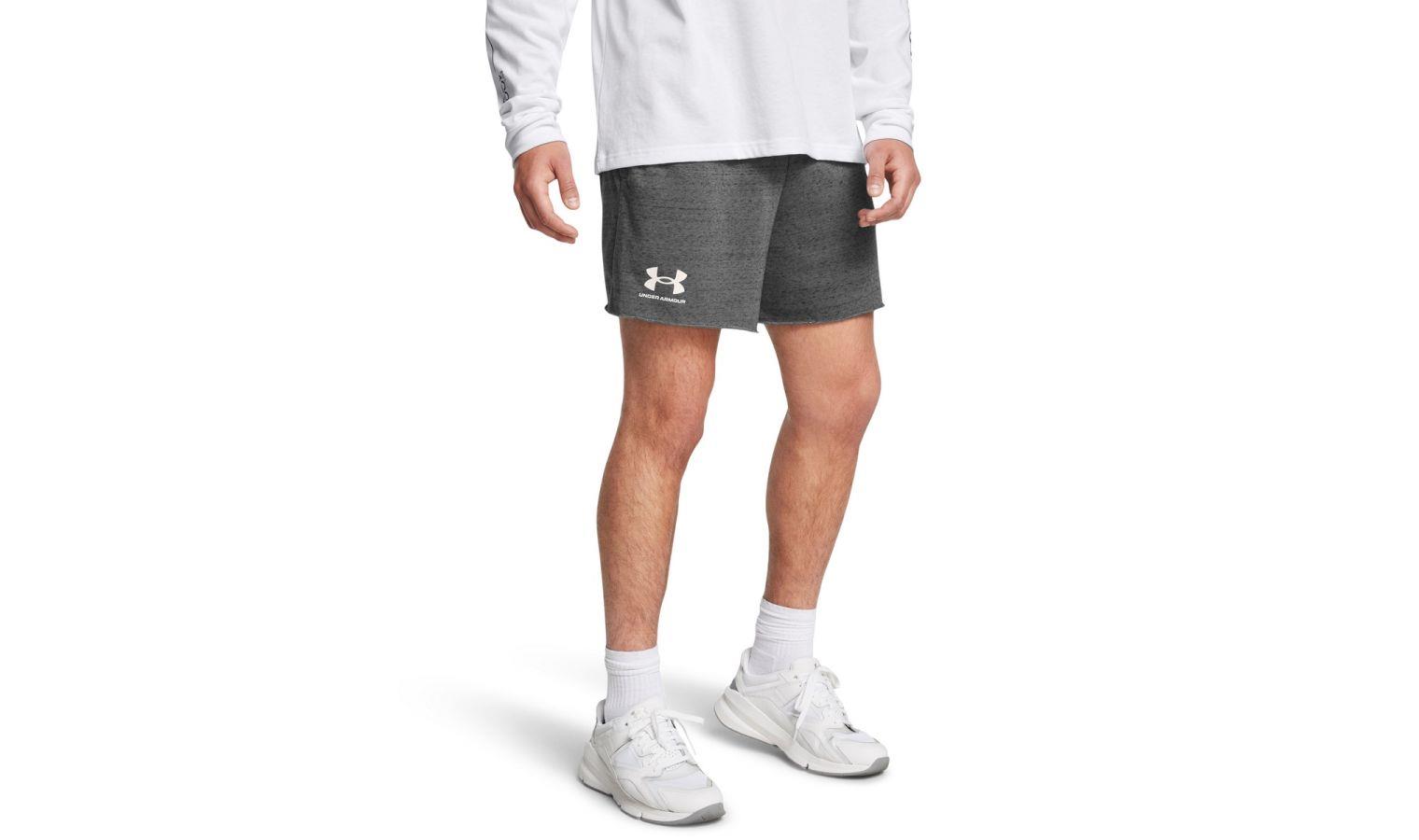 Under Armour Mens Rival Terry 6″ Shorts 025 Grey
