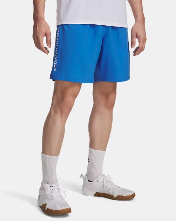 Under Armour Mens Woven Wordmark Shorts 402 Blue