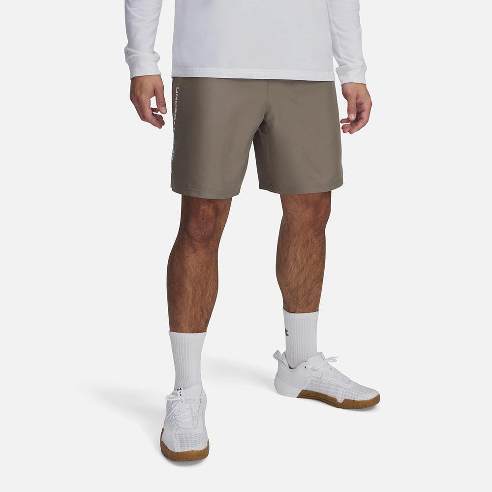 Under Armour Mens Woven Wordmark Shorts 201 Taupe