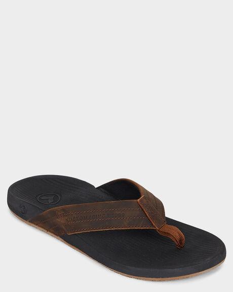 Kustom Mens Cruiser Sandal Black Brown