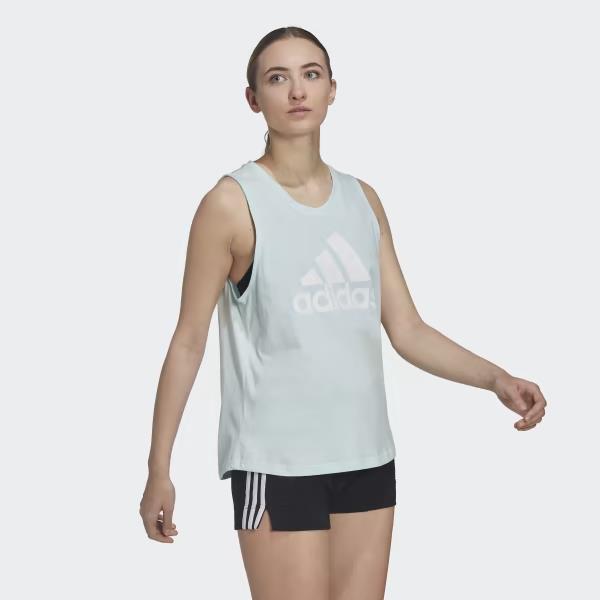 Adidas Womens Essential Big Logo Tank Blue