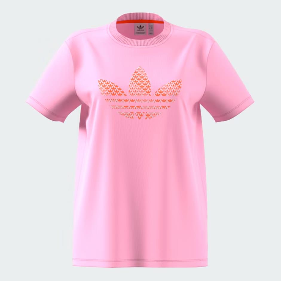 Adidas Womens Monogram Short Sleeve Tee Pink