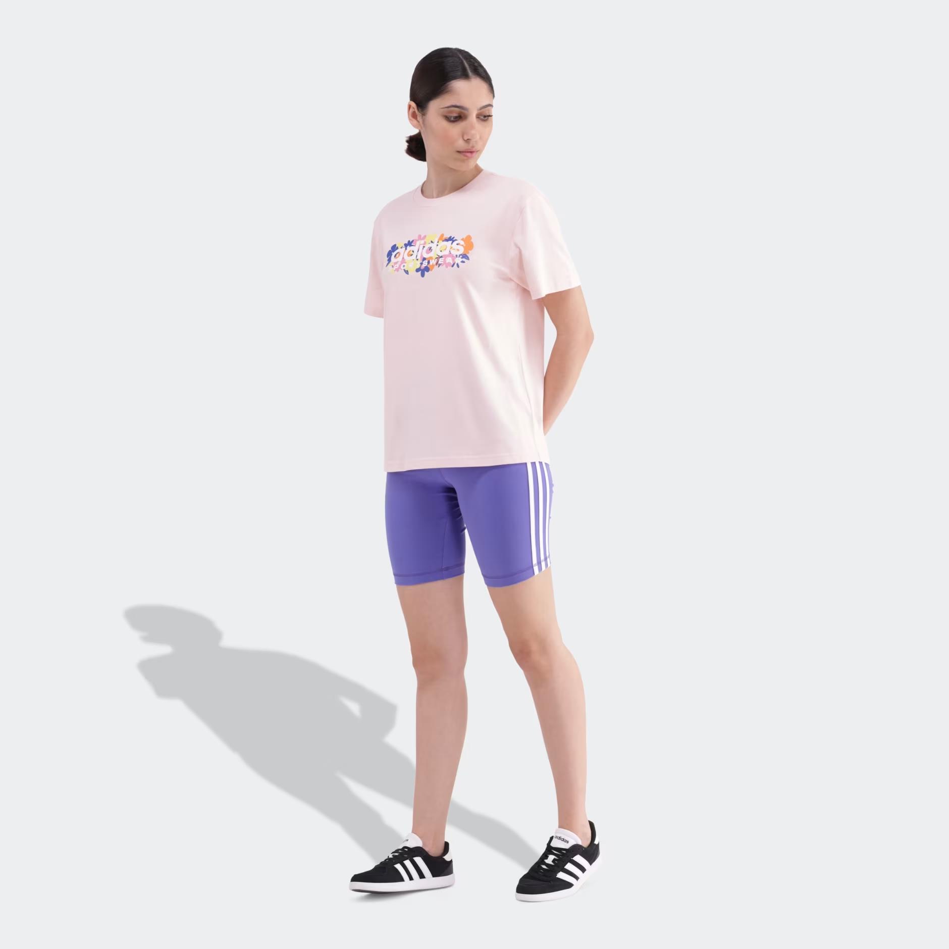 Adidas Womens Short Sleeve Tee Sandy Pink
