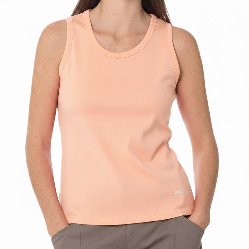 Jeep Womens Ribbed Tank Pink