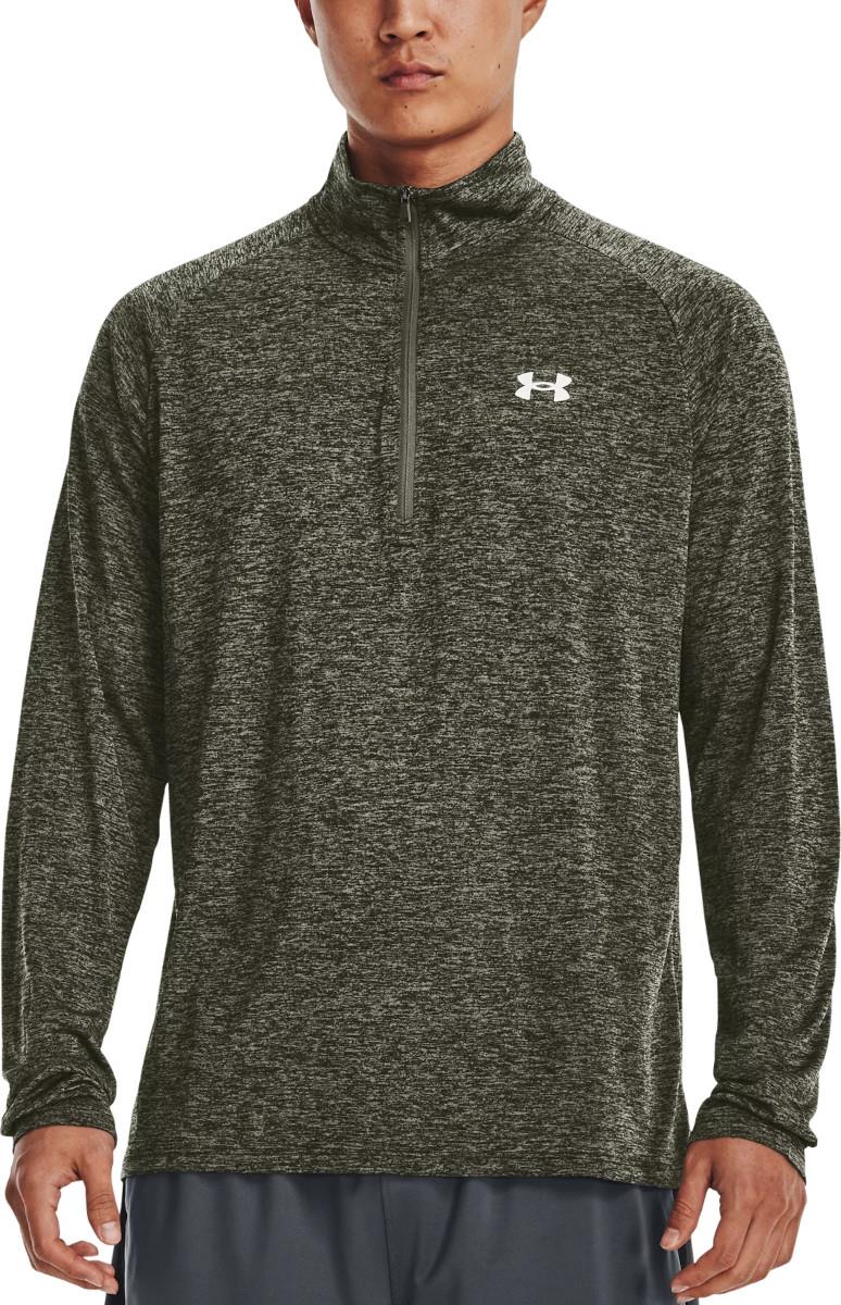 Under Armour Mens Tech 1/2 Zip Sweater Olive Mel