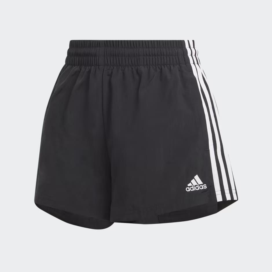 Adidas Womens Essentials 3 Stripes Woven Shorts Black