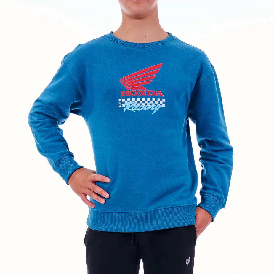 Fox Boys Honda Crew Sweater Banaff Blue