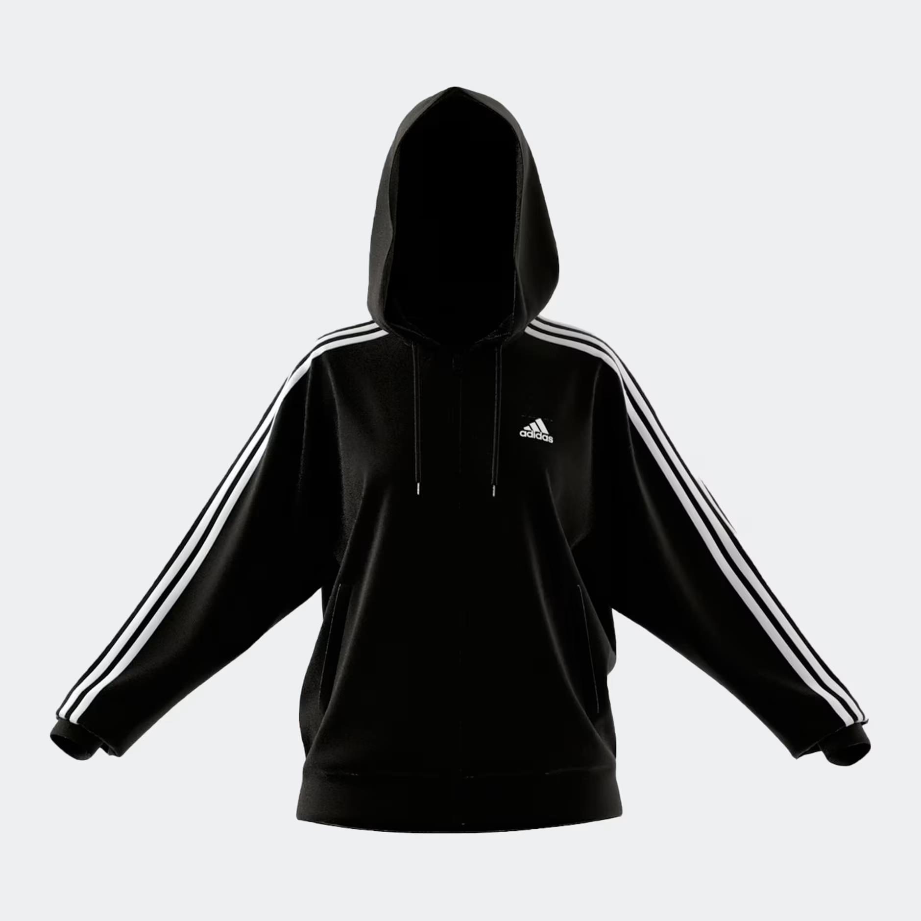 Adidas Womens 3S Ft Hoody Black