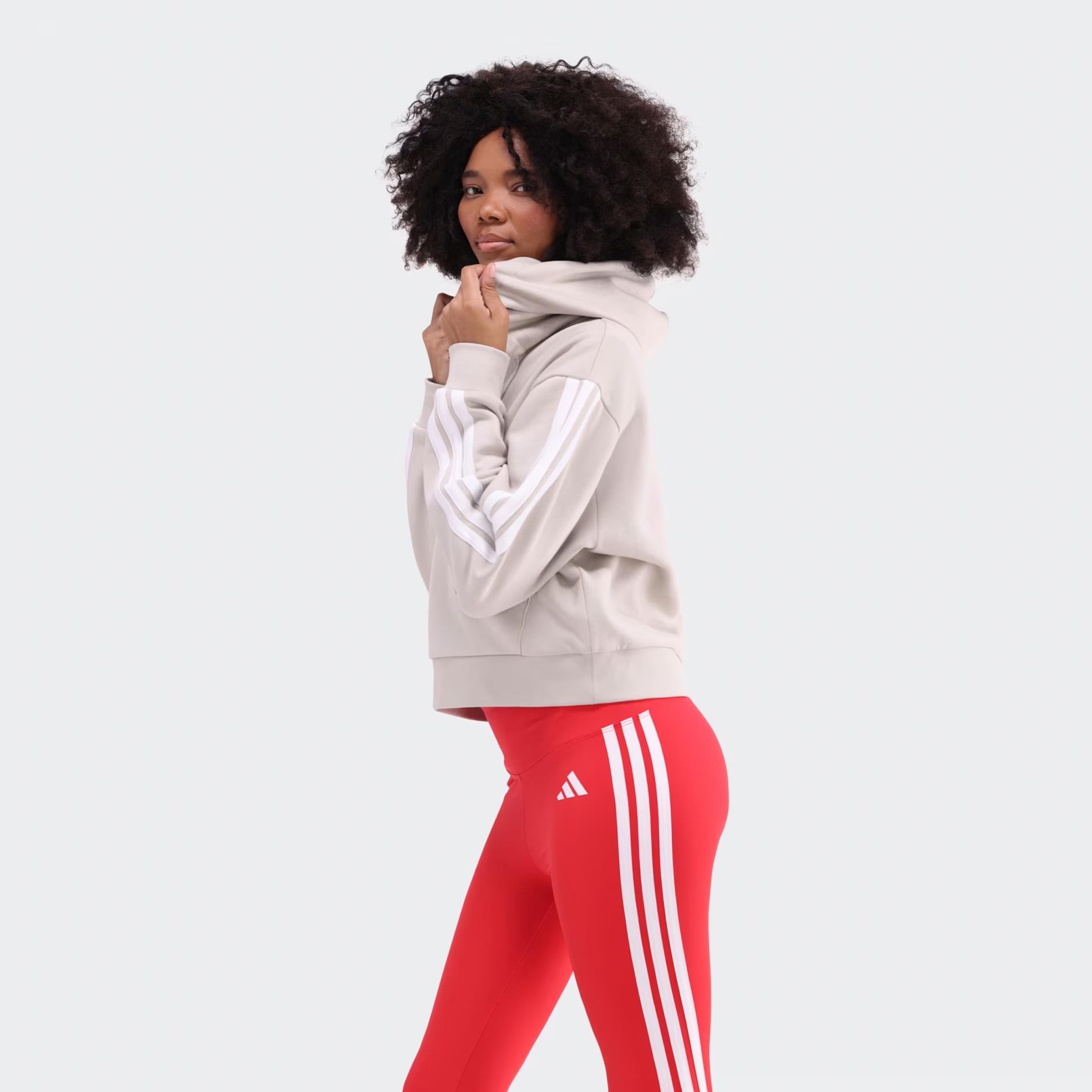 Adidas Womens S3 Fzl Hz Hoodie Beige