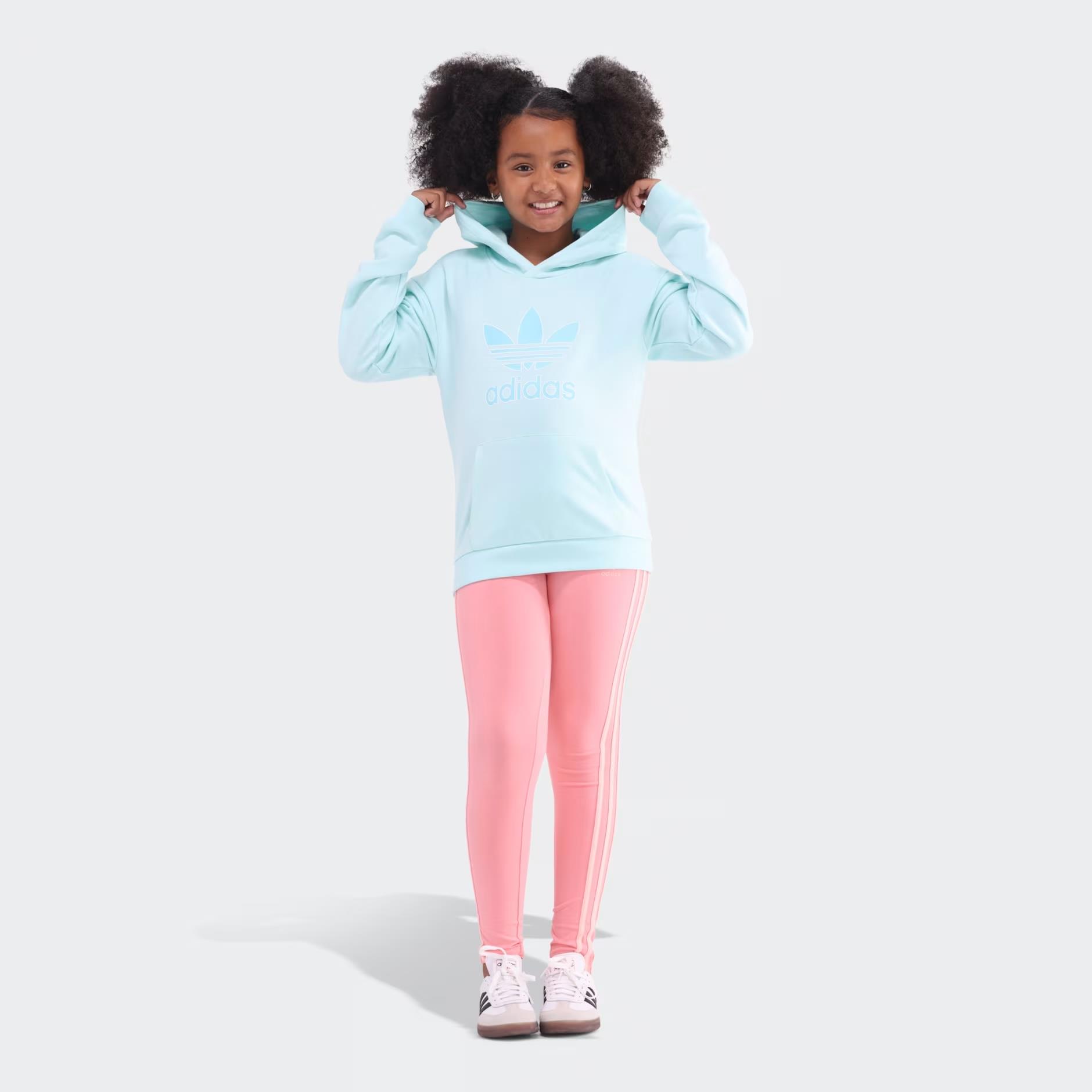 Adidas Girls Tref Hoody Semi Flash Aqua