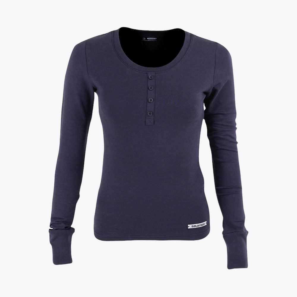 Salomom Womens Long Sleeve Tee Navy