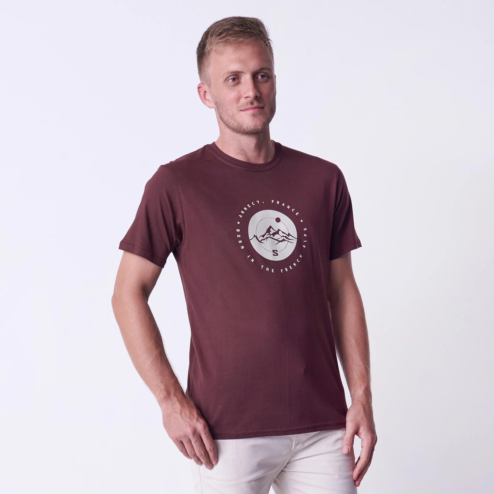 Salomon Mens Mandala Short Sleeve Tee Bitter Choc