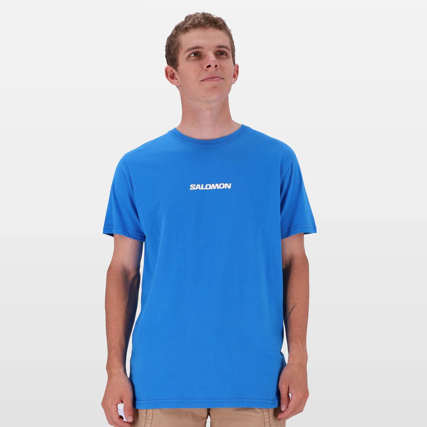 Salomon Mens Logo Short Sleeve Tee Director Blue